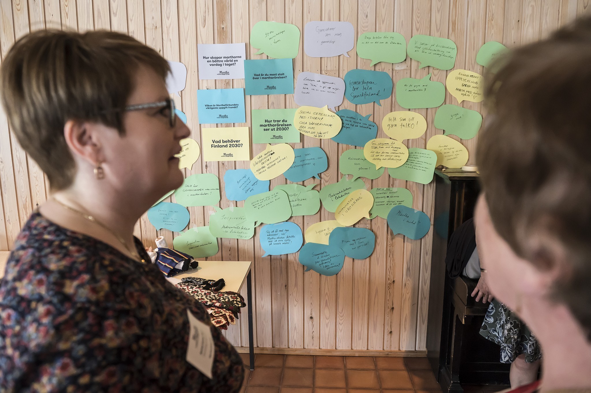 Brainstorming på Marthaförbundets årsmöte 2022.